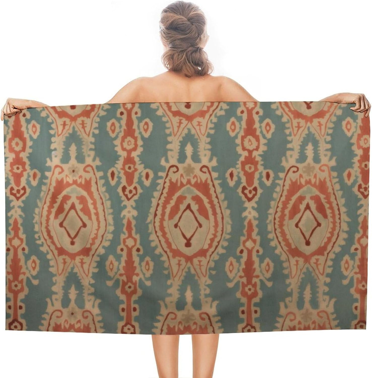 Ikat Woven Fabric - Teli da Spiaggia con Motivi in