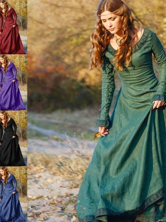 Ethnic Dress Fashion Show - Abito da donna retrò a maniche
