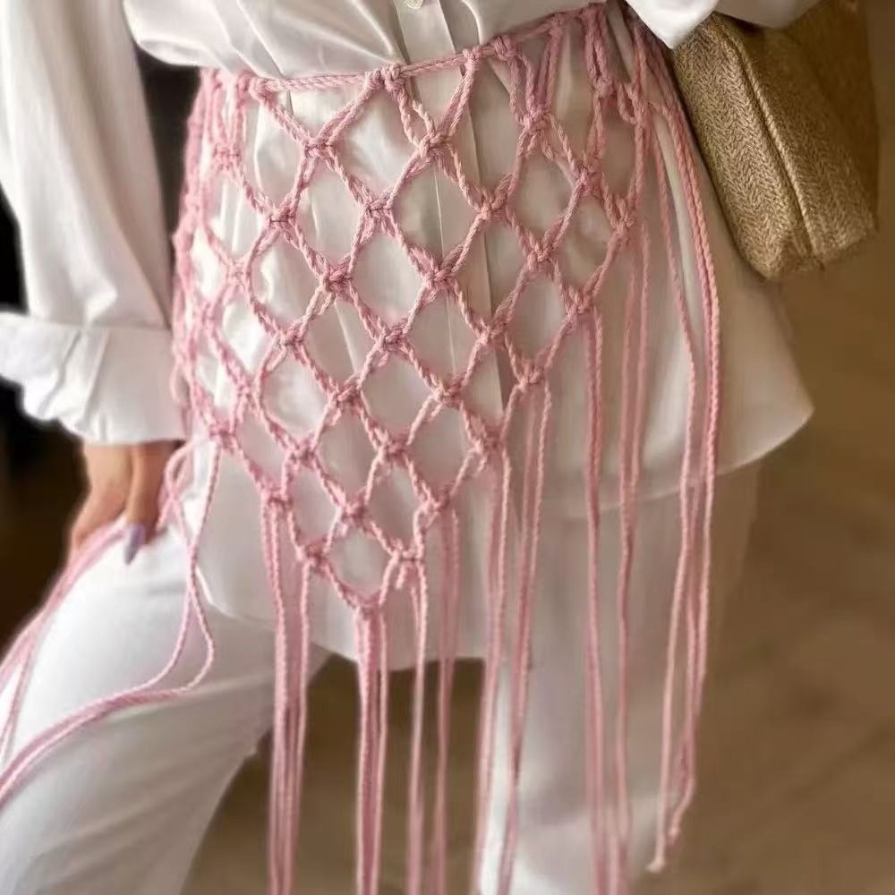 Ethnic Boho Fashion - Fascia Decorativa Bohemien con Frange a