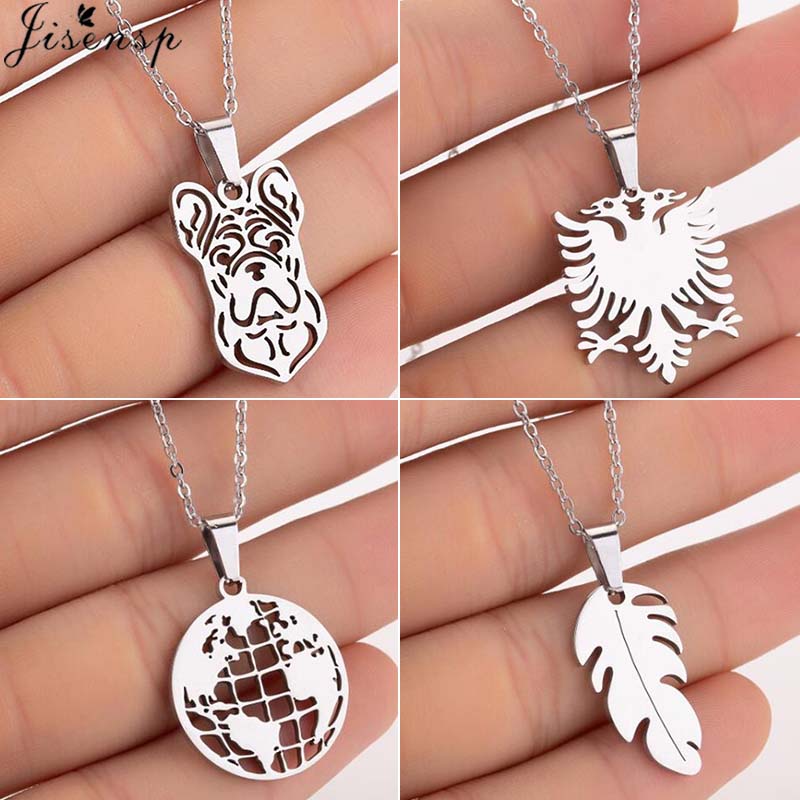 Ethnic Fashion World - Jisensp Collana origami vintage Ciondolo mappa
