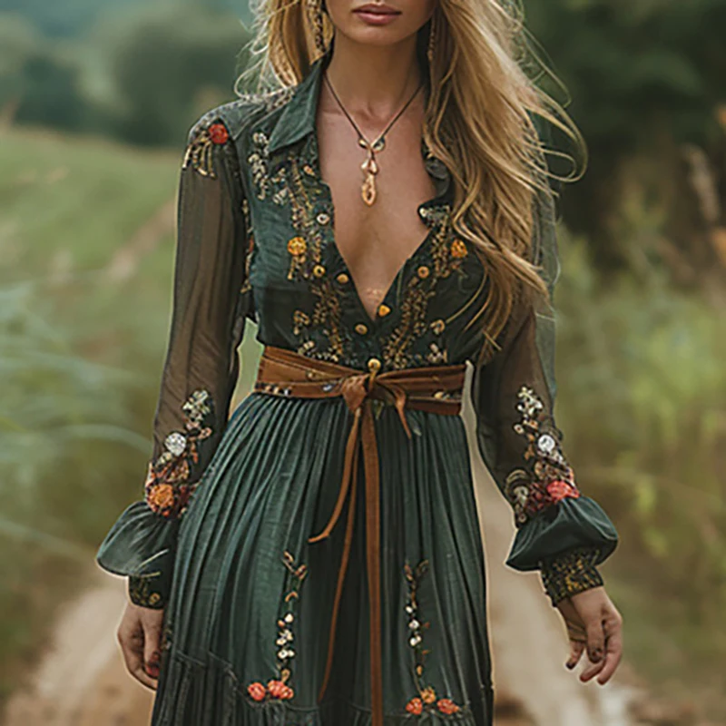 Abito vintage con stampa flore - Ethnic Boho Fashion recensione e prezzo