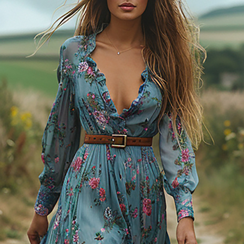 Abito Vintage con stampa flore - Ethnic Boho Fashion recensione e prezzo