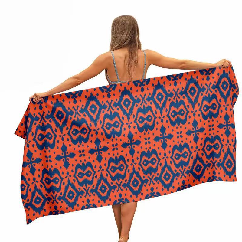 Telo Mare Stampa Ikat Arancion - Ikat Woven Fabric recensione e prezzo